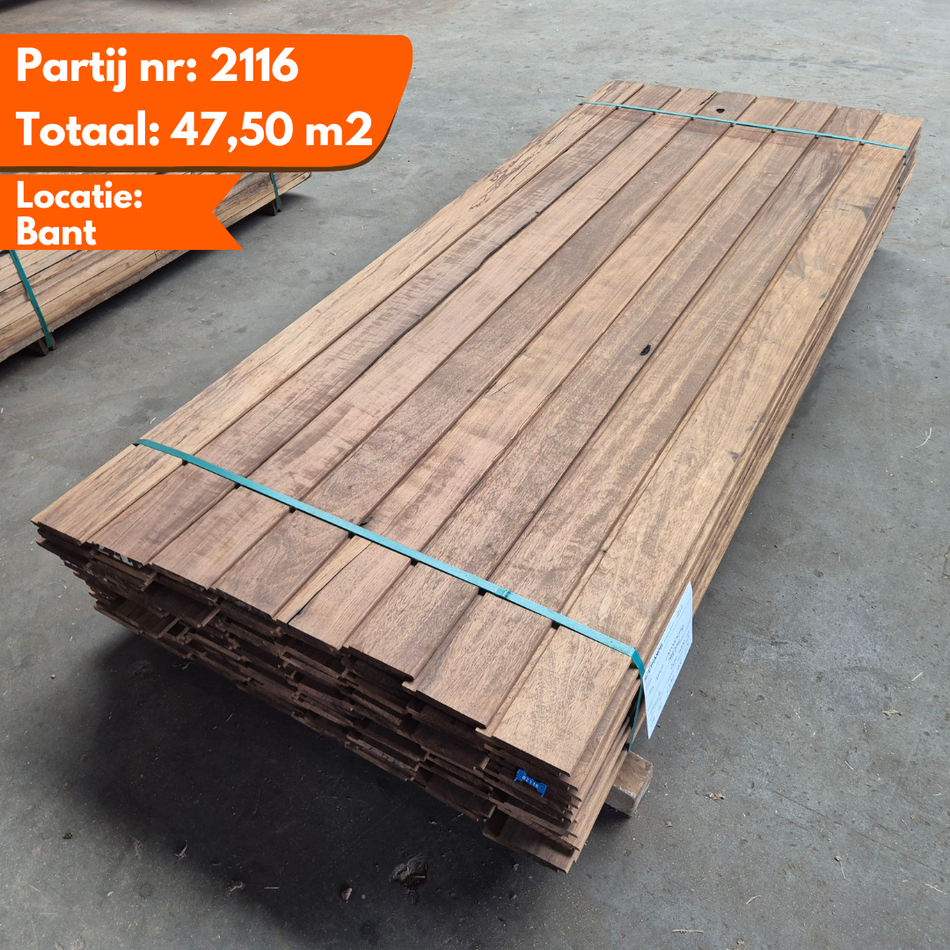 Partij Thermo Frake channelsiding halfhout Rabat 2450x140-130x19mm