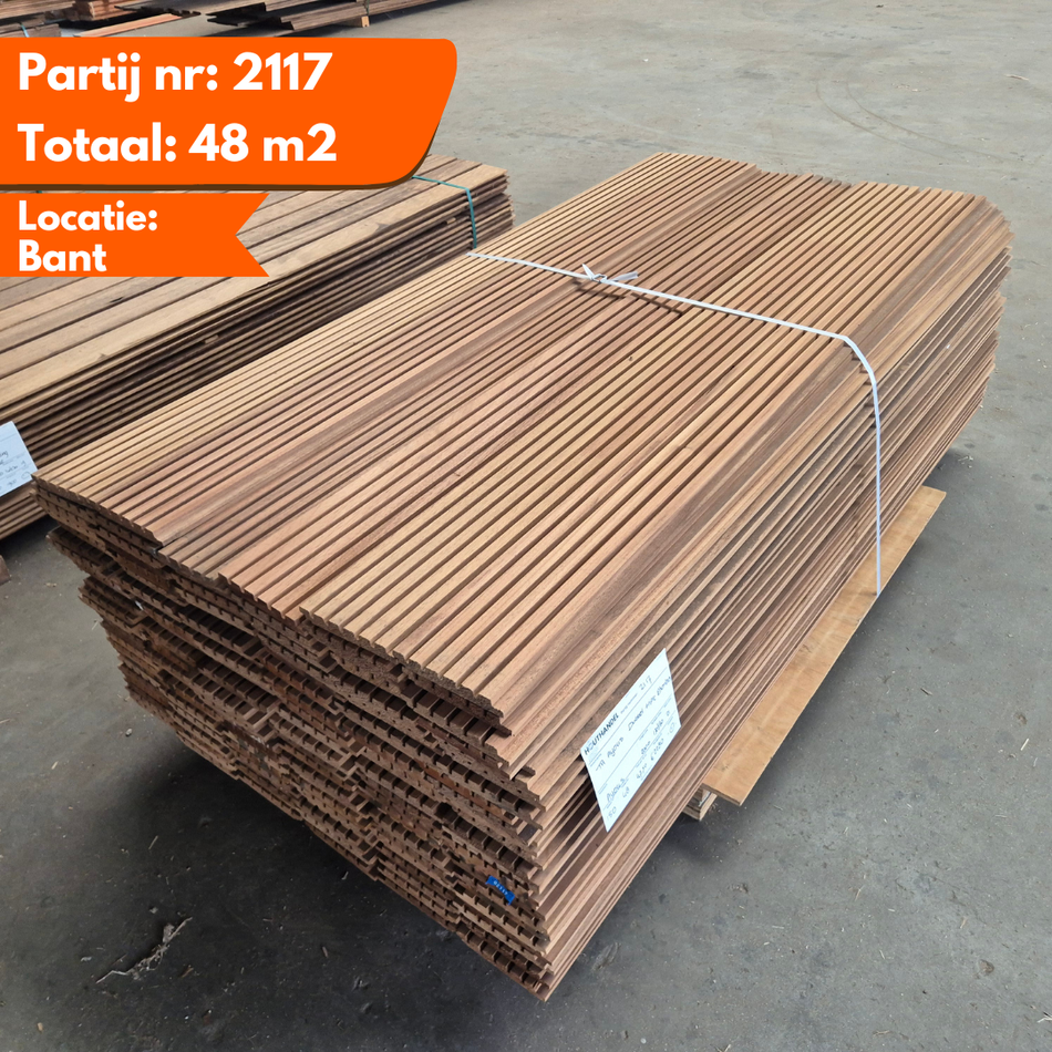 Partij Thermo Ayous Planken dubbel triple rhombus 2000x170-160x21mm