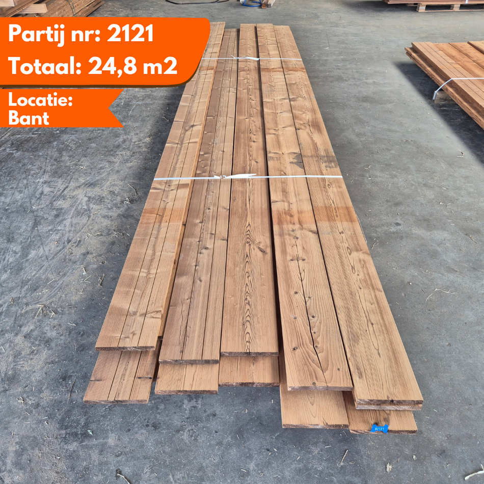 Thermo Vuren Geborstelde Planken 4800x185x19mm