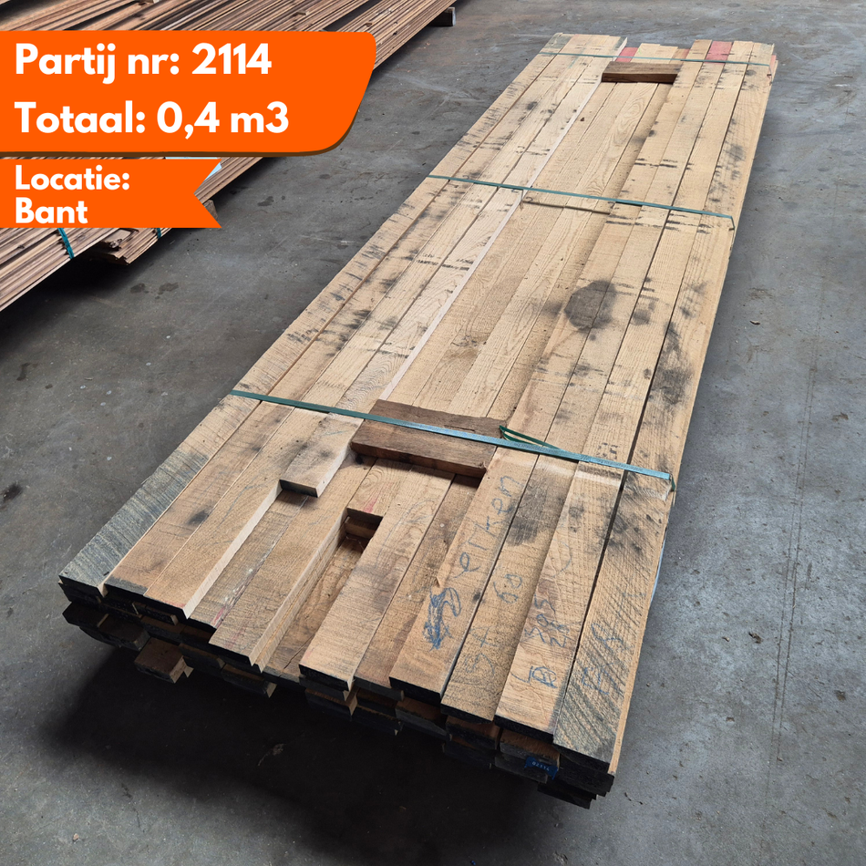 Partij Essen planken. DROOG en kantrecht 3050x80x28mm
