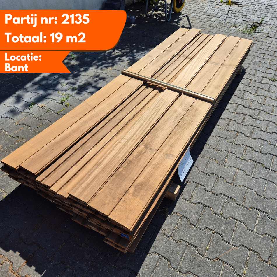 Partij Thermo Ayous Planken dubbel rhombus 2740x140-130x21mm