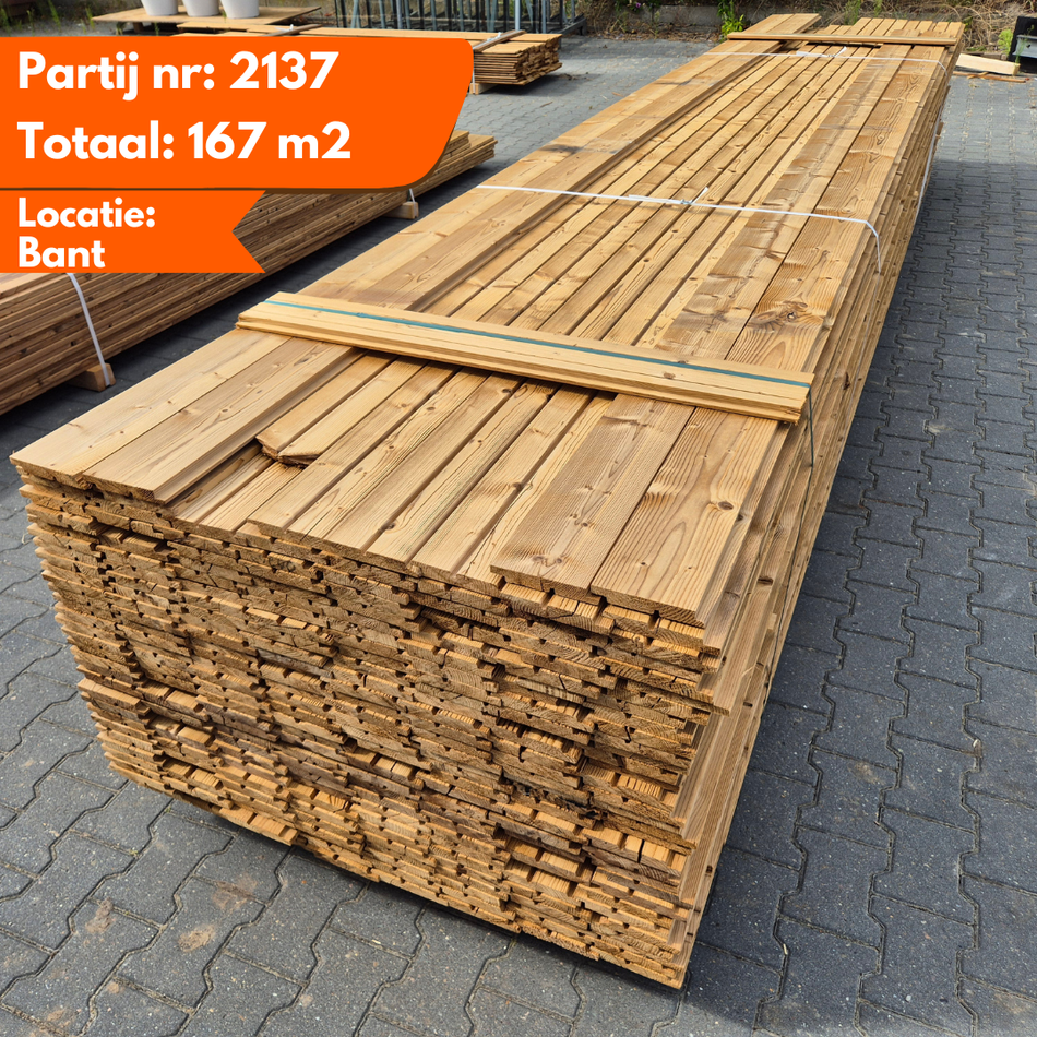 Partij Thermo Vuren Halfhouts Rabat Dubbel Rhombus Geborsteld 4800-5100-5400x140-130x20mm