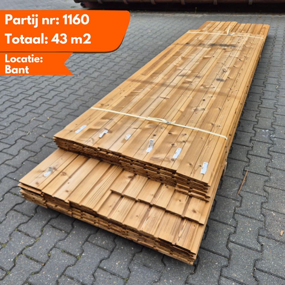 Partij Thermo Vuren Rabat dubbel rhombus 3000-4500x185-175x20mm