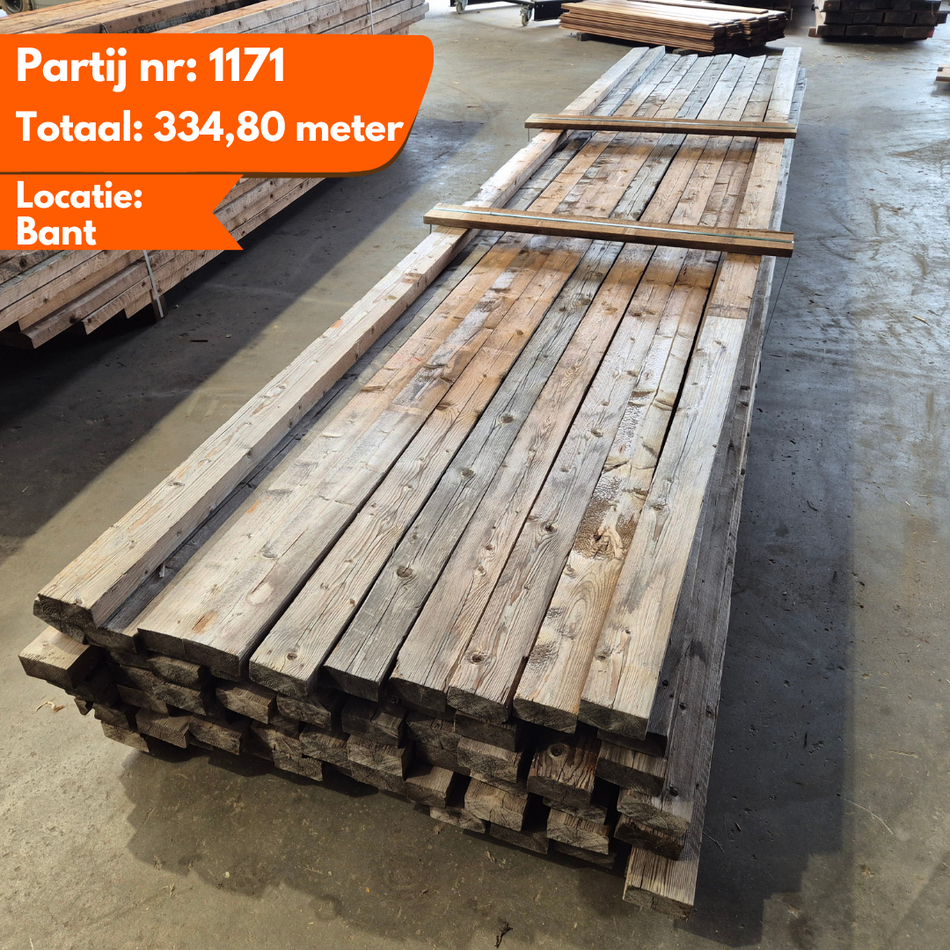 Partij Thermo Vuren Balken 5400x100x50mm