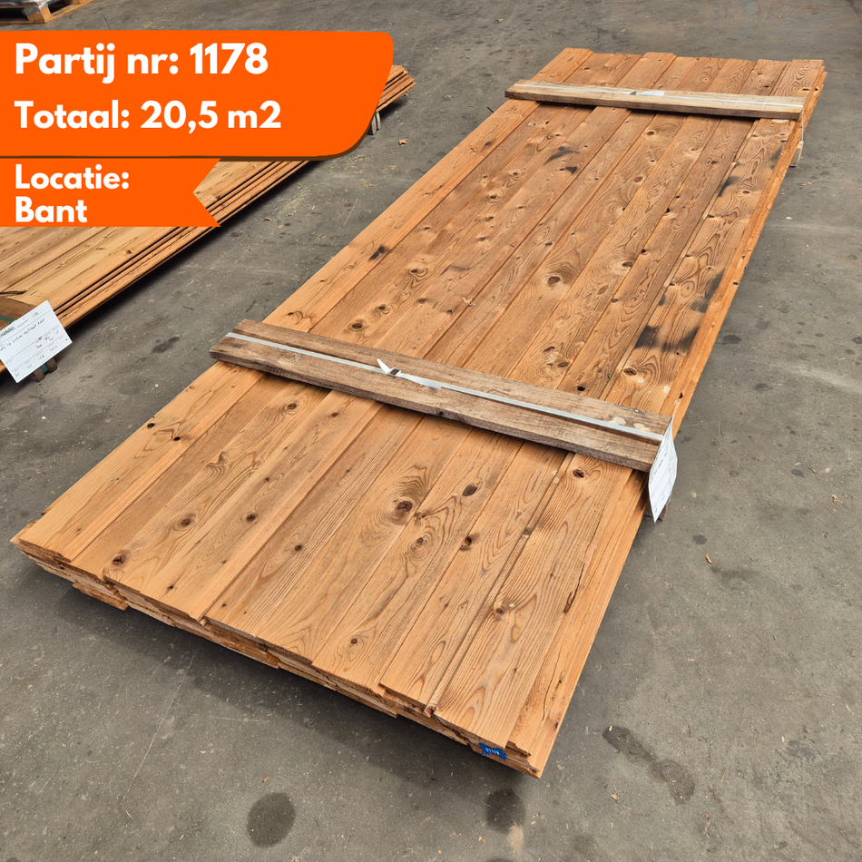 Partij Thermo Vuren halfhouts Rabat planken 3300x140-130x18mm