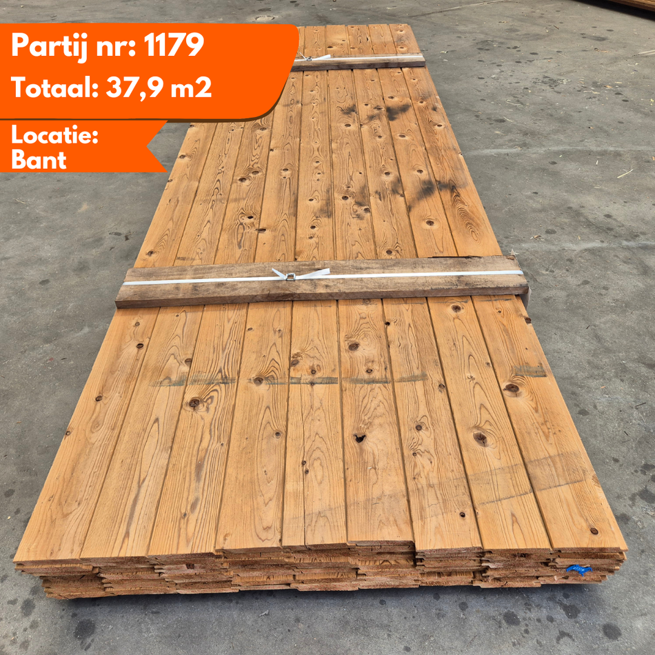 Partij Thermo Vuren halfhouts Rabat planken 3600x140-130x18mm