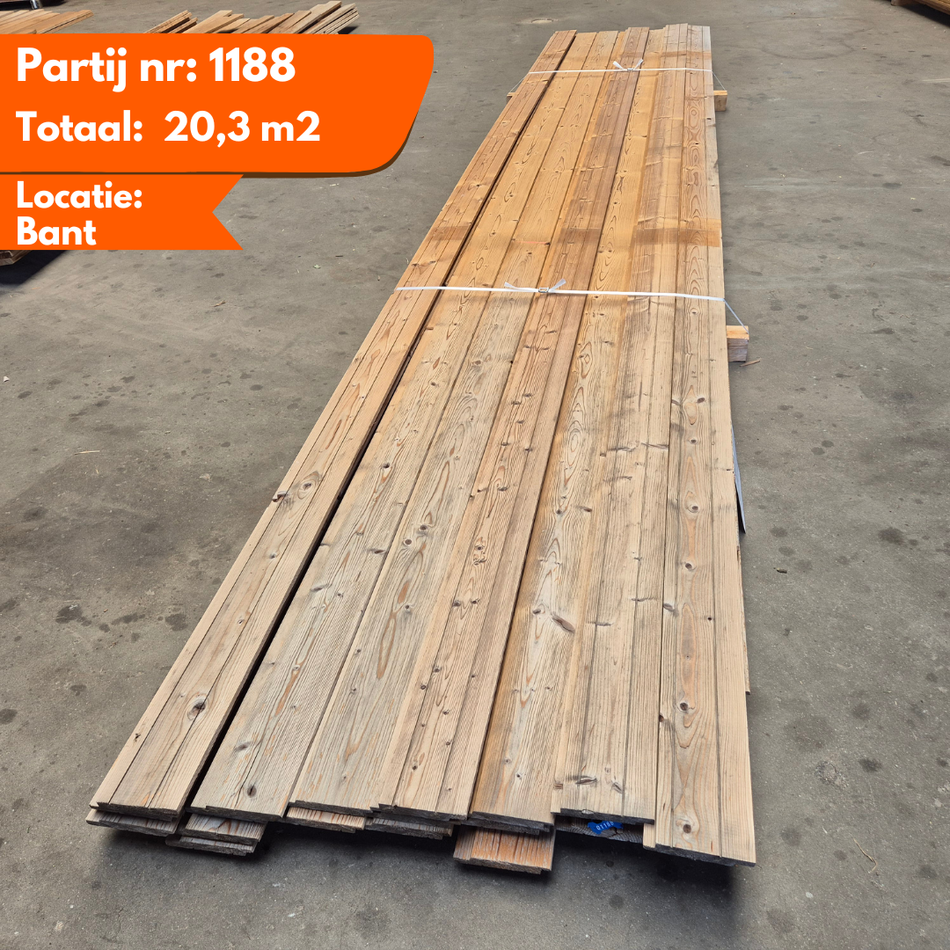 Partij Thermo Vuren Rabat planken 4500-4800-5100x140-130x19mm