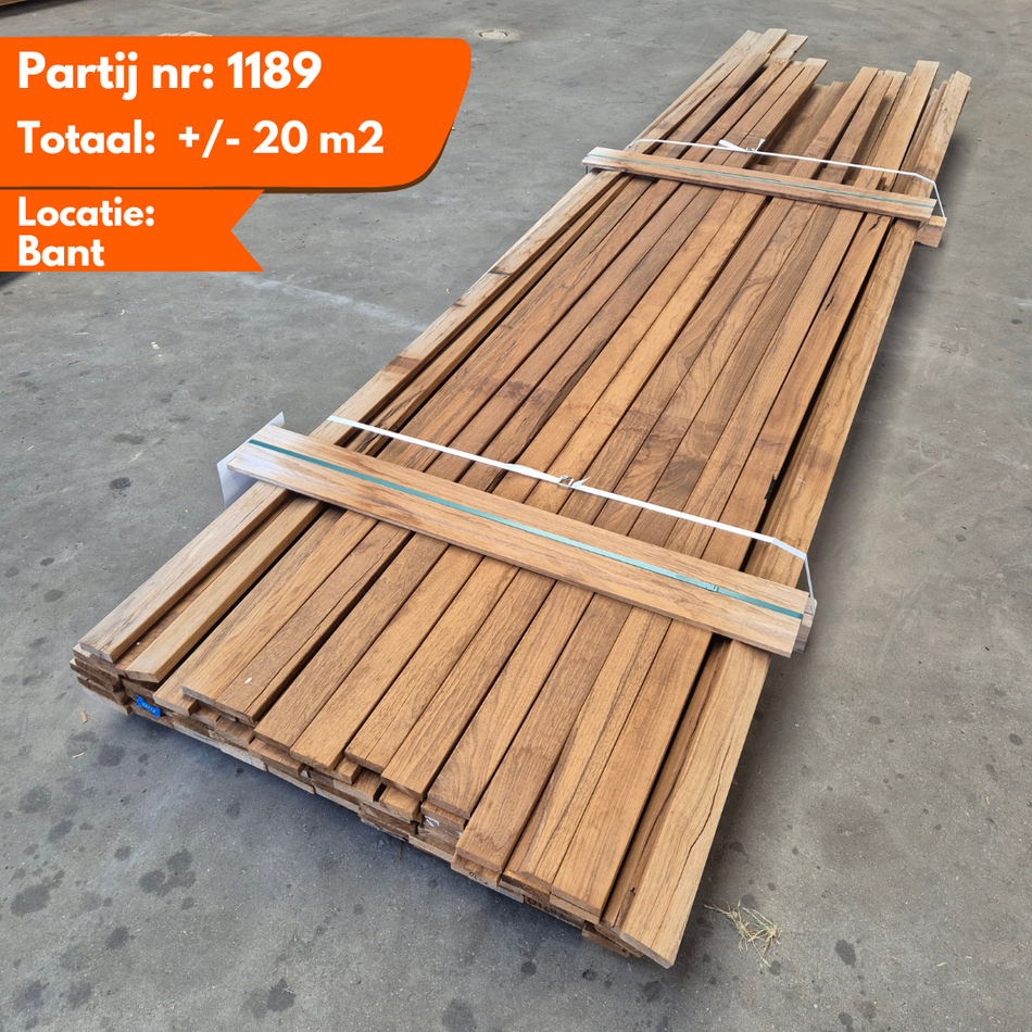 Partij Thermo Frake Geschaafde Planken diverse maten 2400 tot 4550x66-90x19mm