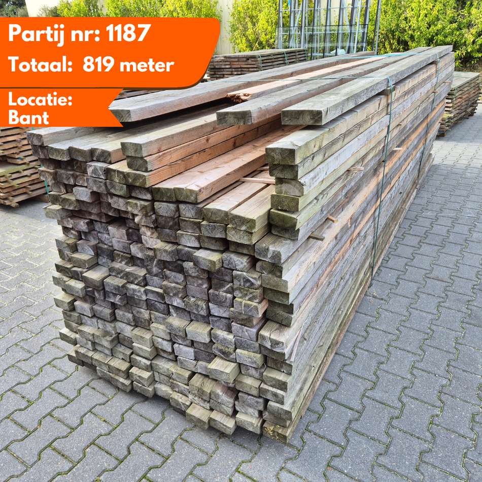 Partij Thermo Vuren Balken 4200x100x50mm