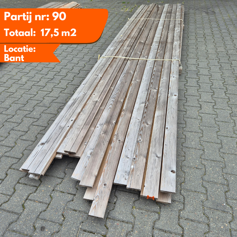 Partij Thermo Vuren Geborstelde Planken 3000 tot 4800mmx66-90x18mm