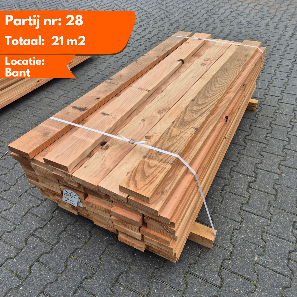 Partij Douglas geschaafde Balken 2000x140x35mm