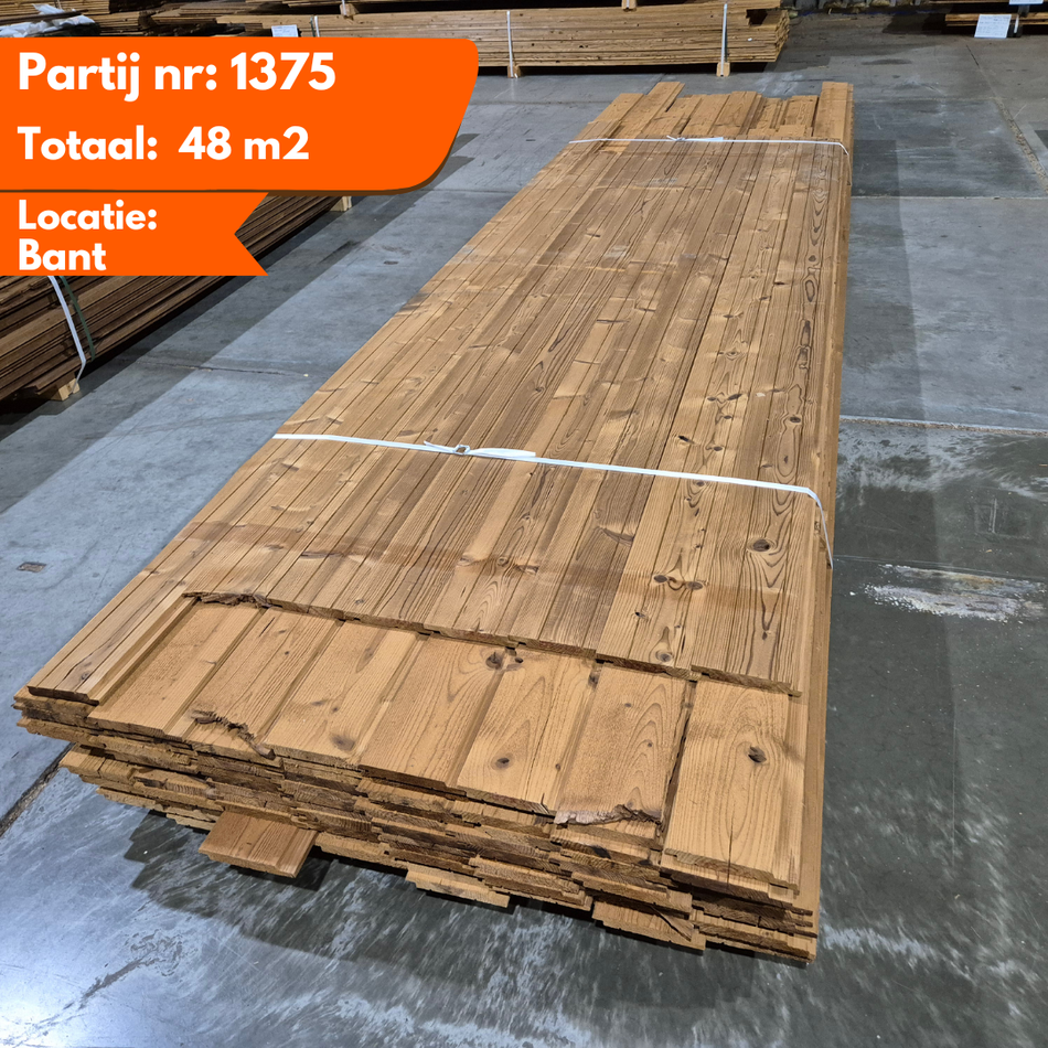 Partij Thermo Vuren halfhouts Rabat planken 3000-4200-4500x143-125x18mm