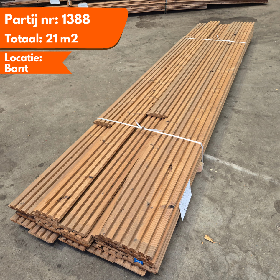 Partij Thermo vuren Triple, Blok 4 Profiel, 4200x185-175x34mm en 1  st 2125-2410-2860x185-175x34mm