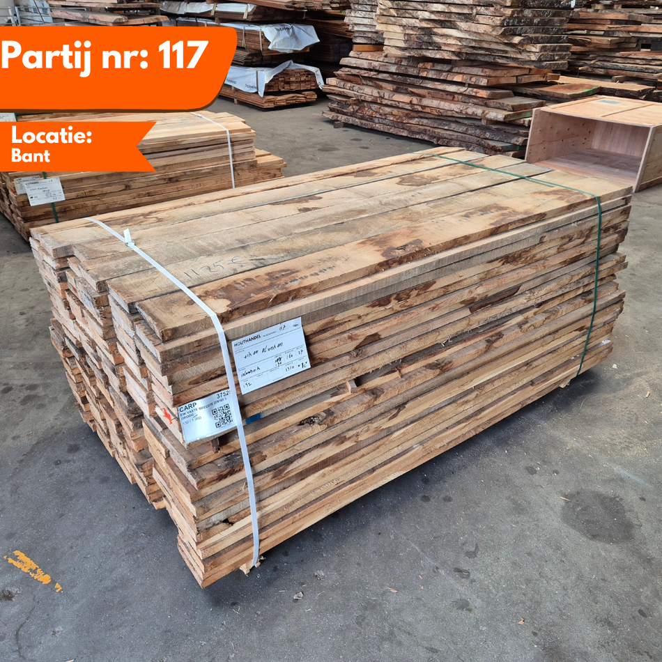 Eiken planken fijnbezaagd 1900x160x27mm