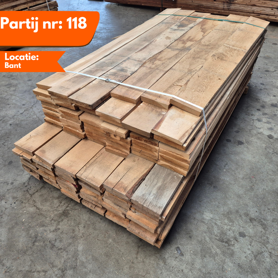 Eiken planken fijnbezaagd 1900-1700-1500x160x27mm