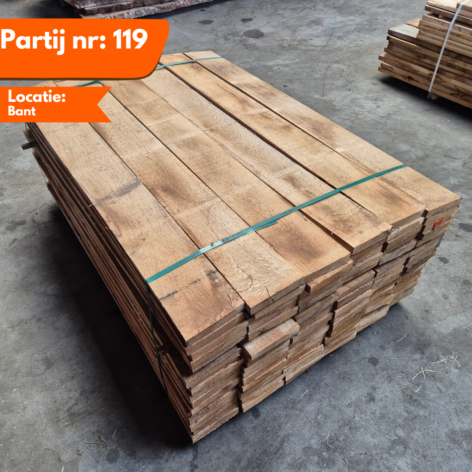 Eiken planken fijnbezaagd 1500x160x27mm