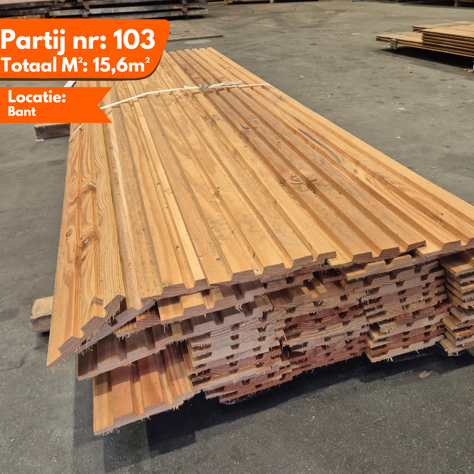 Triple Rhombus Douglas planken 2000x140/130x19mm