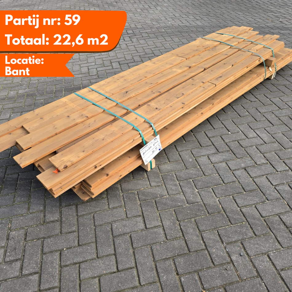 Thermo vuren geschaafde plank 3000x140x19mm