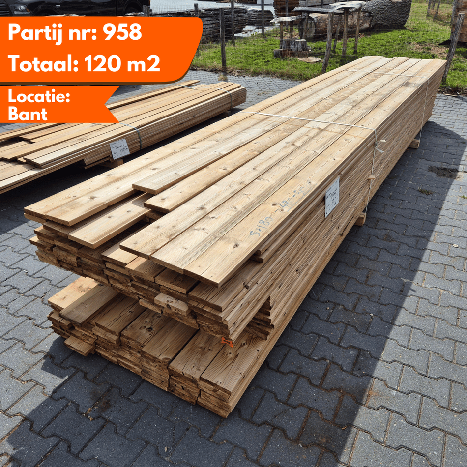 Thermo Vuren Vlonderplank 4800-5100x140x24mm