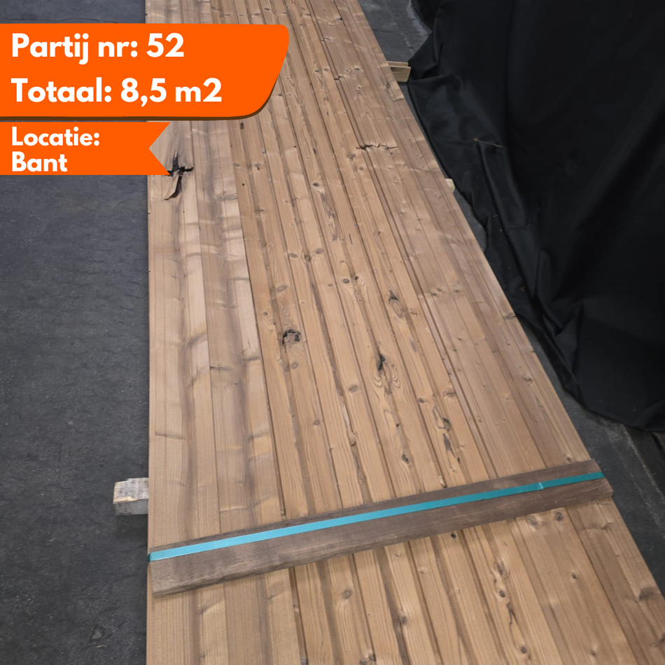 Thermo vuren dubbel rhombus 3650x140-130x20mm
