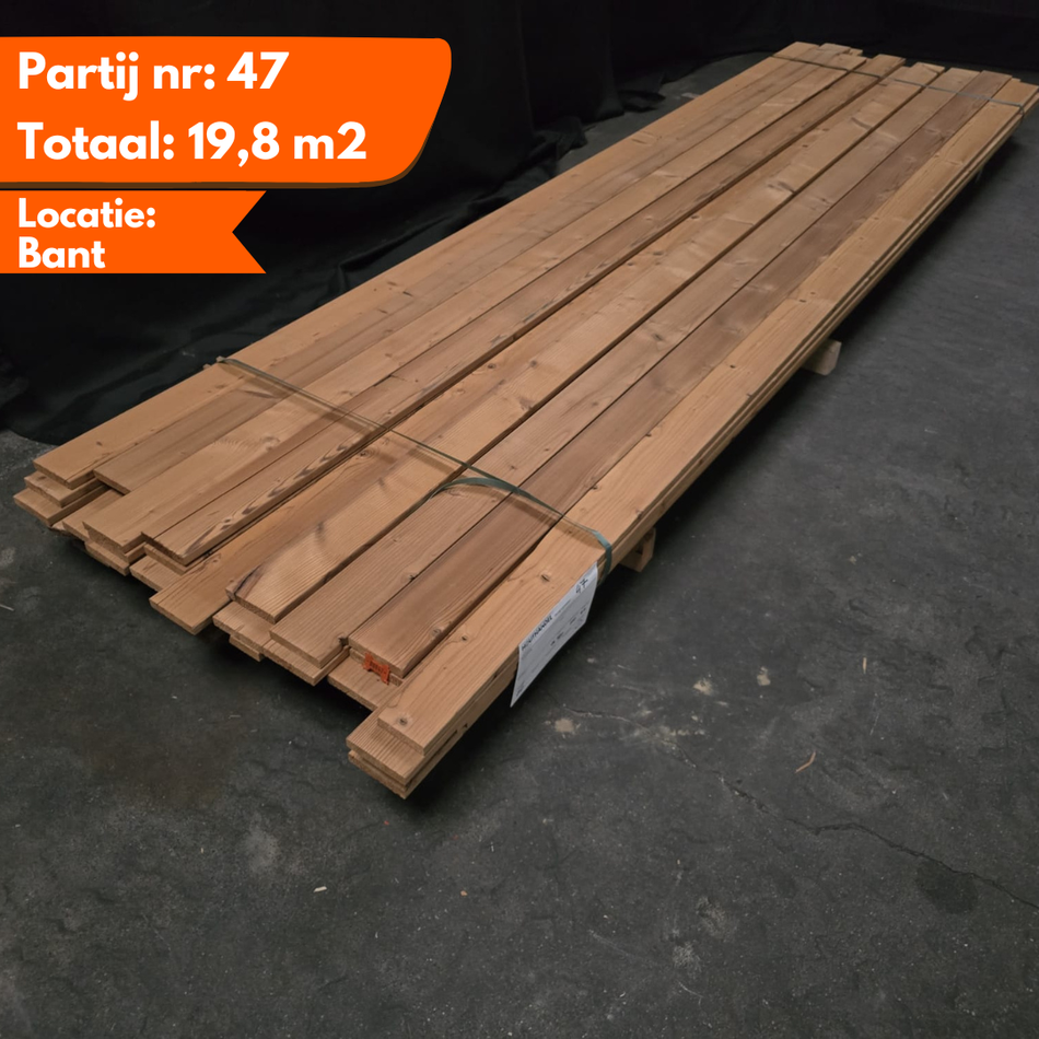 Thermo vuren geschaafde planken 3000-3300x100x20mm