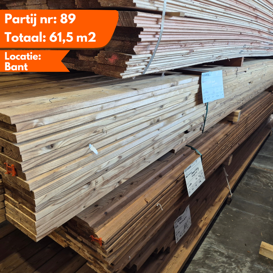 Thermo Vuren Geschaafde Plank Geborsteld 4800-3000x140x18mm