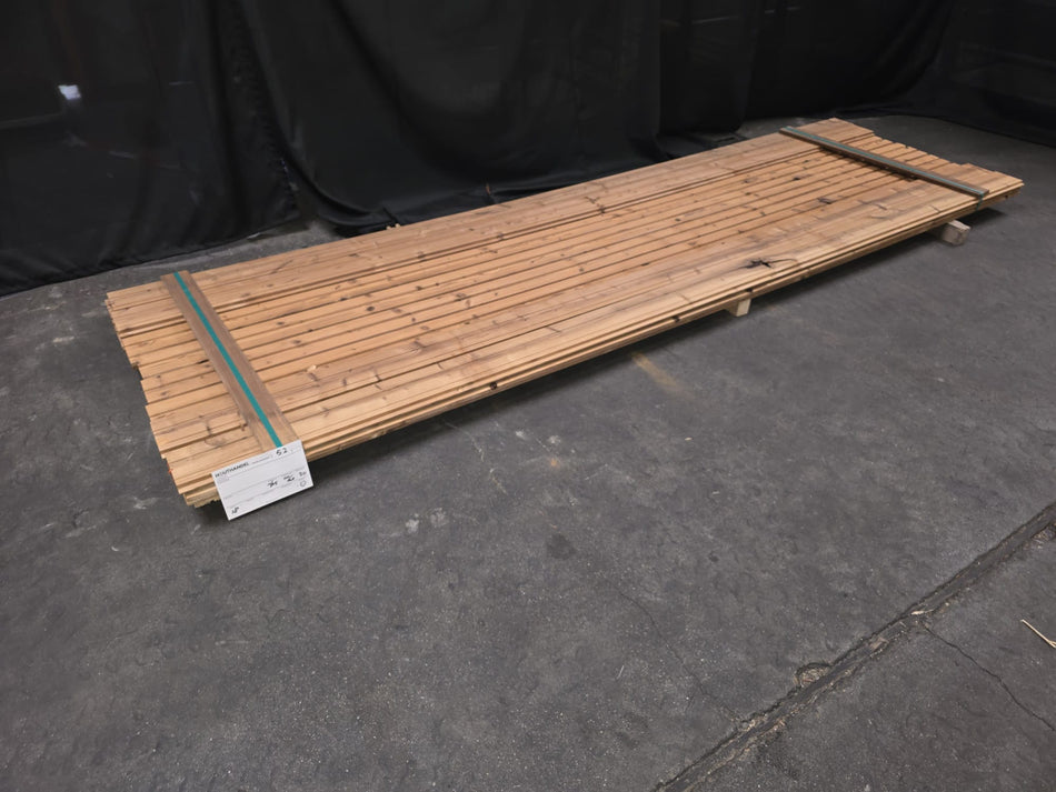 Thermo vuren dubbel rhombus 3650x140-130x20mm