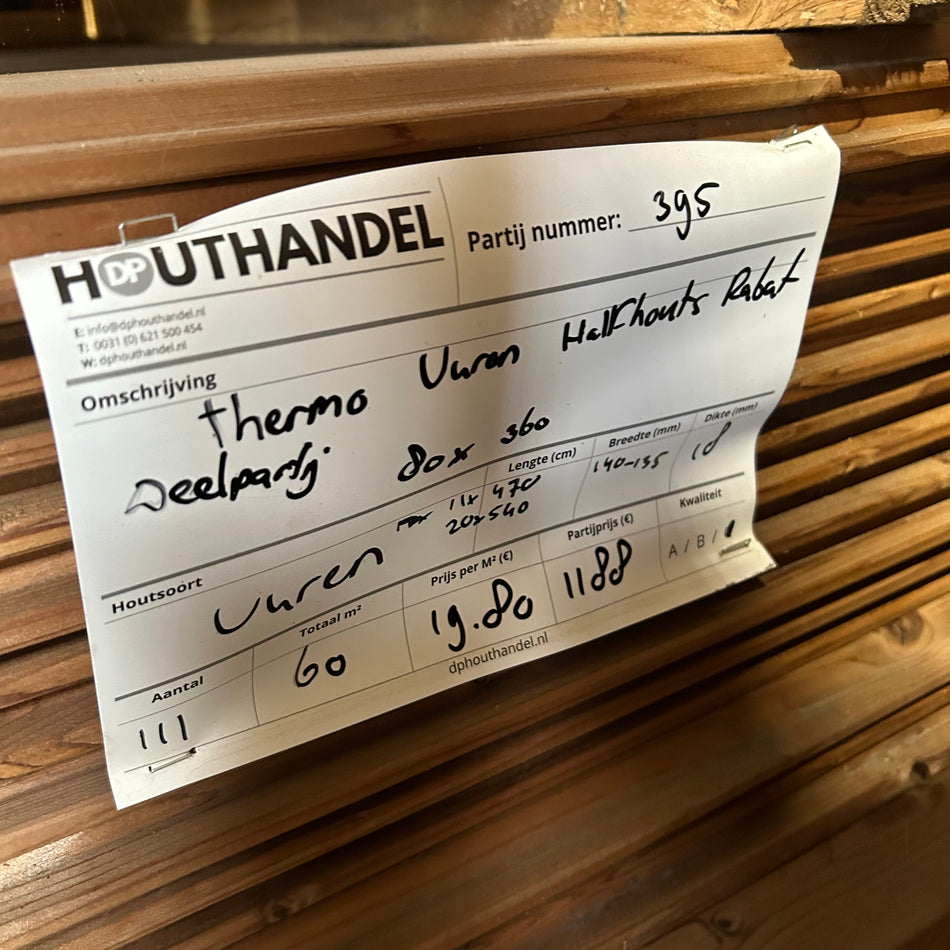 Thermo Vuren Halfhouts Rabat 3600-5400x140x18mm